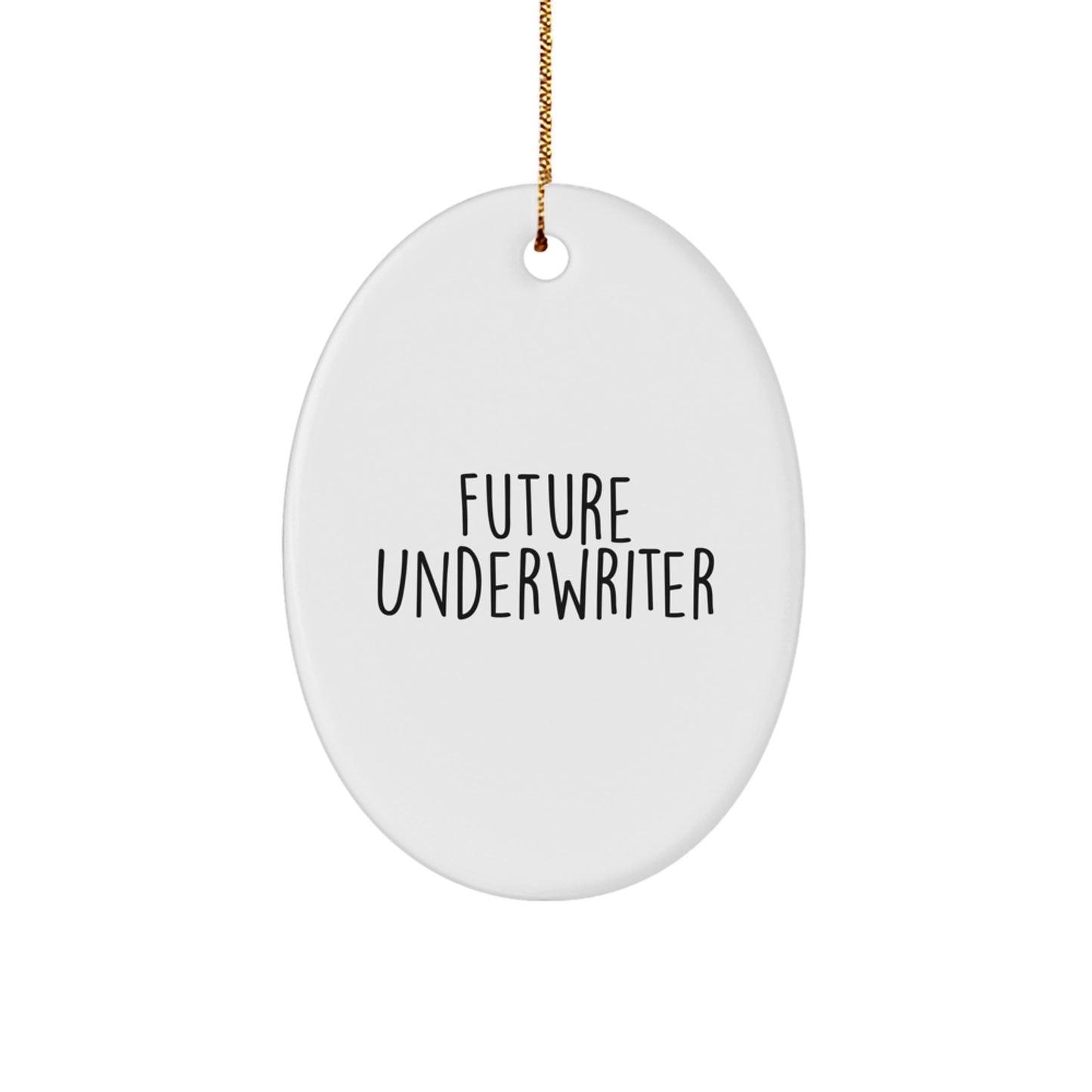 Funny Future Underwriter Oval Ornament Gifts from Men to Underwriter Friends for Christmas Unique Gifts - Image 1