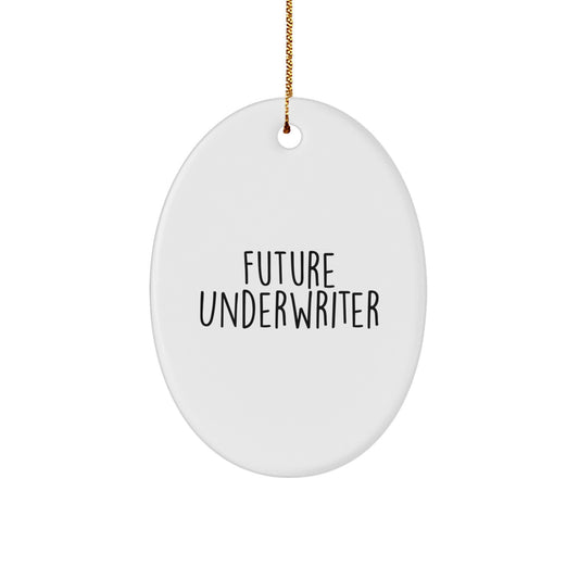 Funny Future Underwriter Oval Ornament Gifts from Men to Underwriter Friends for Christmas Unique Gifts - Image 1