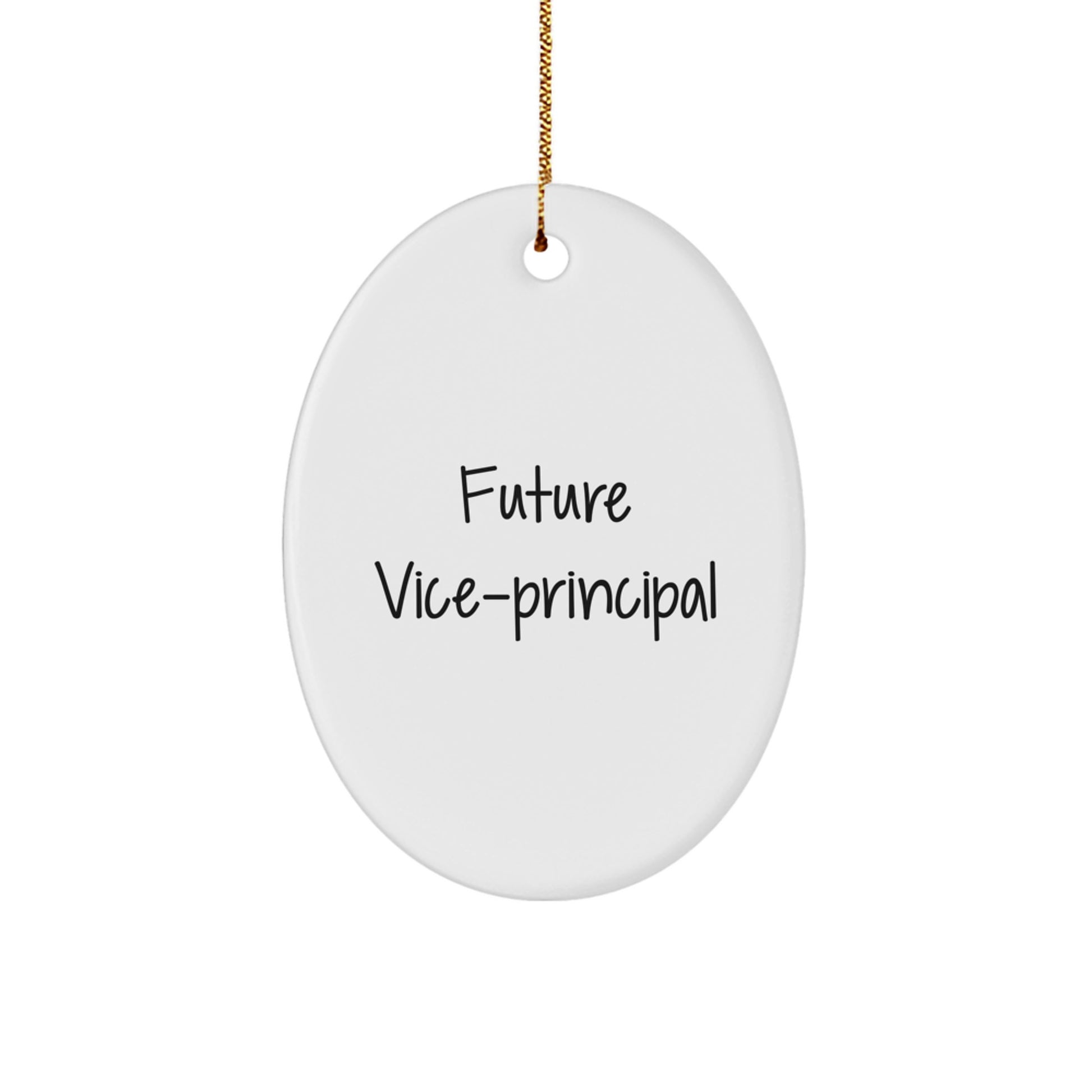 Funny Vice-principal Gifts from Men for Vice-principal Oval Ornament - Future Vice-principal Quote Christmas Unique Gifts - Image 1