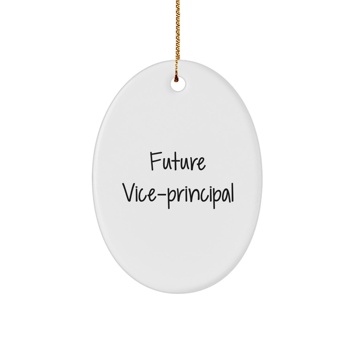Funny Vice-principal Gifts from Men for Vice-principal Oval Ornament - Future Vice-principal Quote Christmas Unique Gifts - Image 1