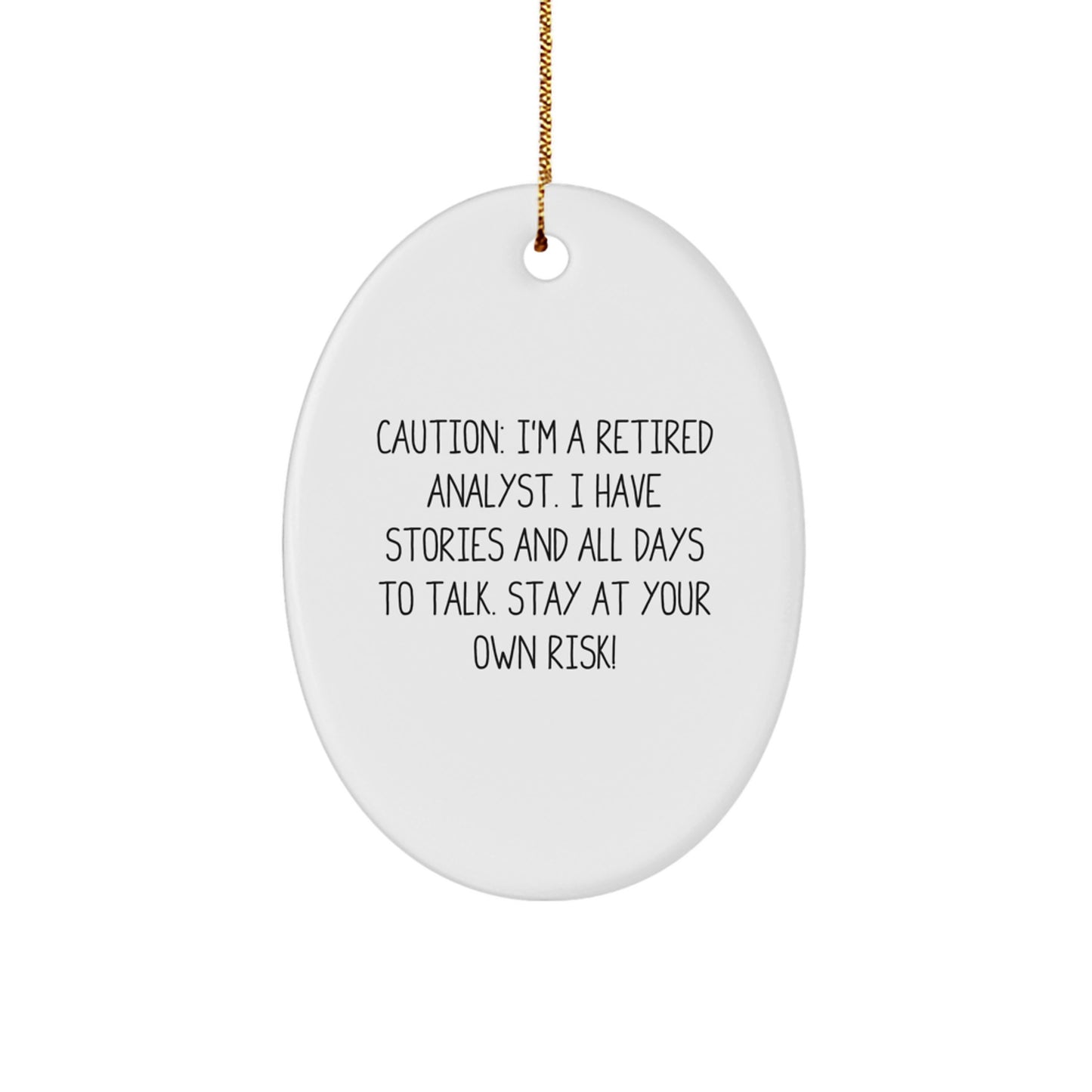 Witty Analyst Christmas Ornament for Friends Gift – Novelty Holiday - Image 1