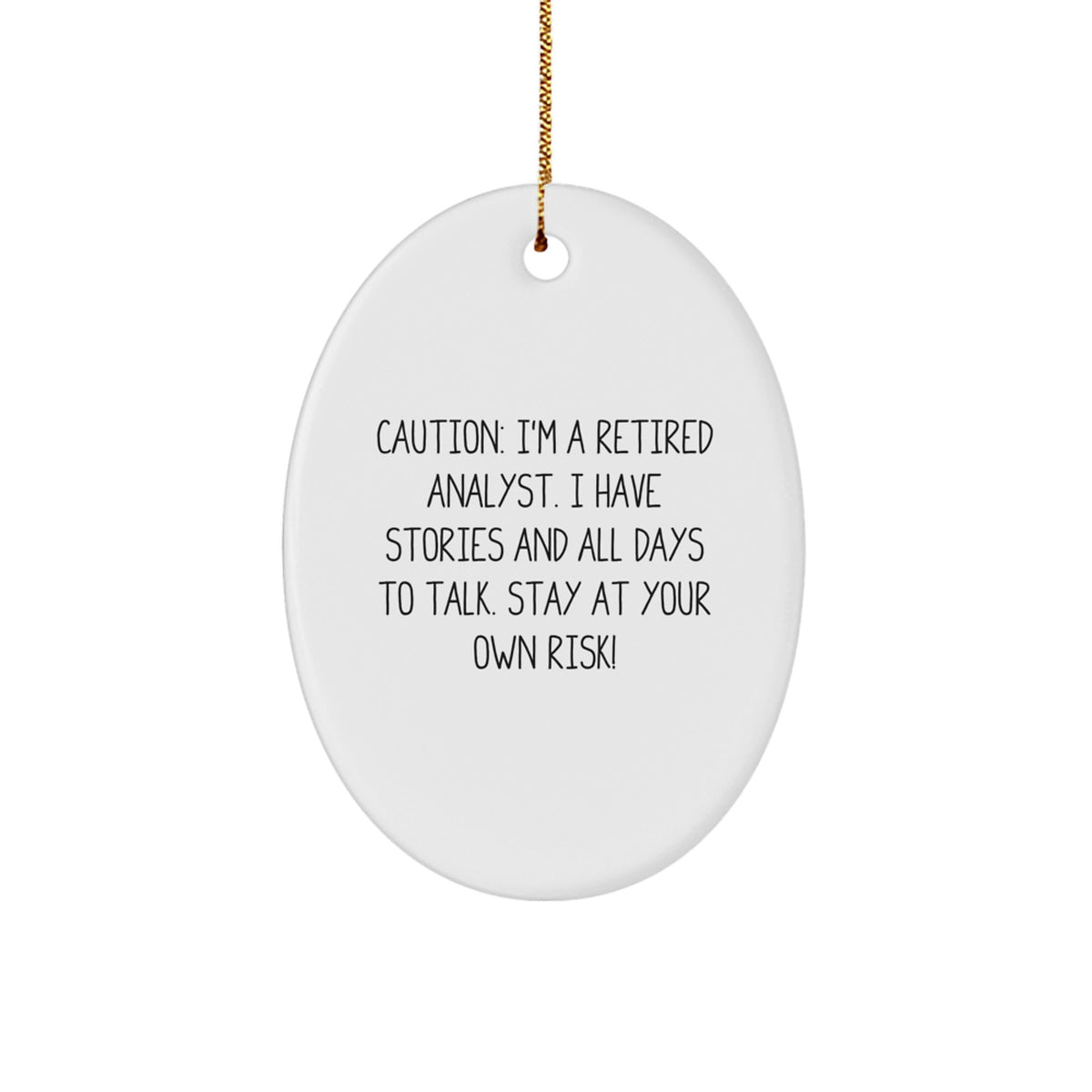 Witty Analyst Christmas Ornament for Friends Gift – Novelty Holiday - Image 1