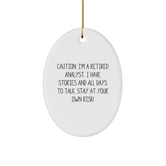Witty Analyst Christmas Ornament for Friends Gift – Novelty Holiday - Image 1