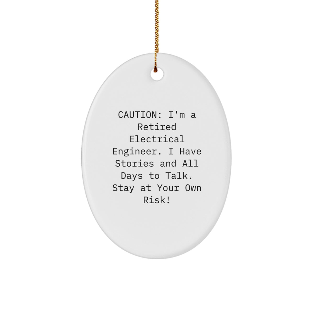 Unique Electrical Engineer Fun Oval Ornament Gifts from Family to Men Friends Coworkers - Funny Stories and Decorations for Christmas Unique - Image 1