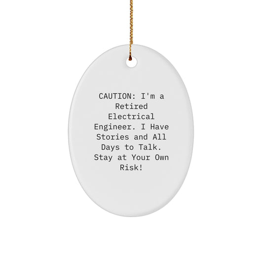 Unique Electrical Engineer Fun Oval Ornament Gifts from Family to Men Friends Coworkers - Funny Stories and Decorations for Christmas Unique - Image 1