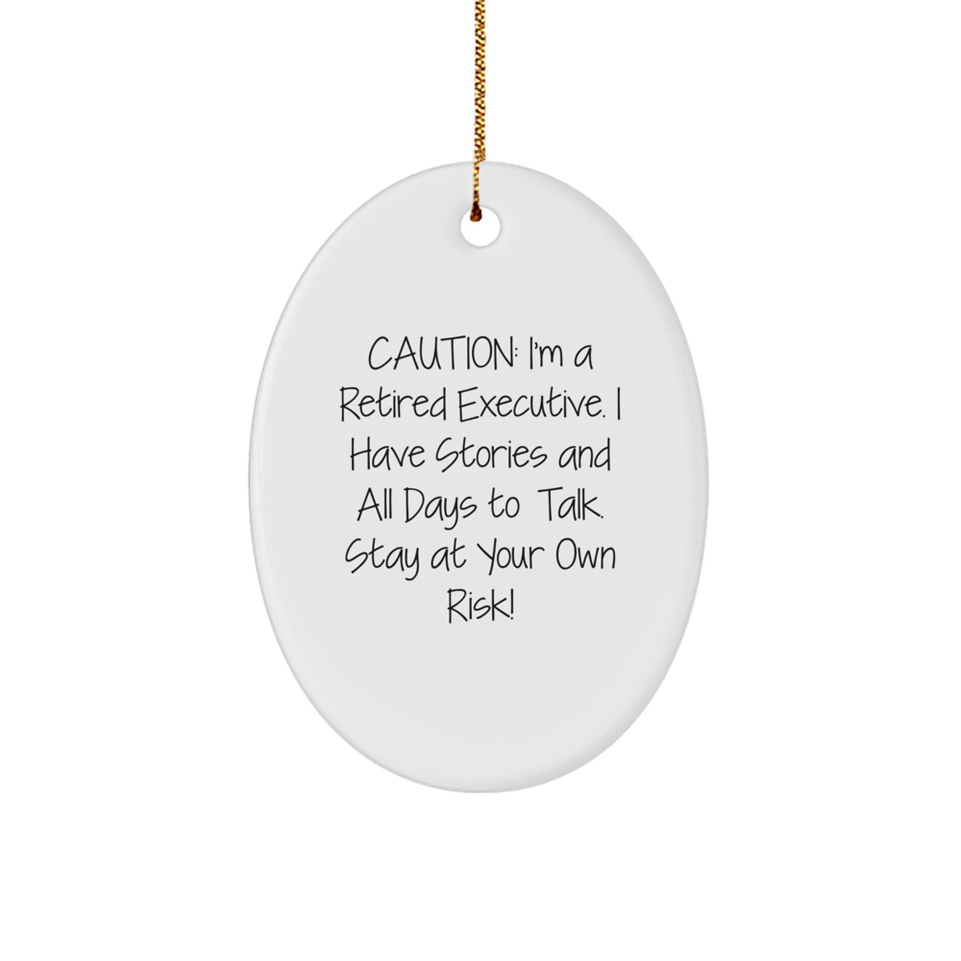 Executive Oval Ornament, Funny Gift for Executive, Christmas Unique Gifts from Friends to Executive - Image 1