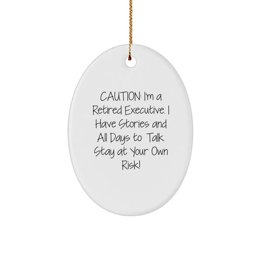 Executive Oval Ornament, Funny Gift for Executive, Christmas Unique Gifts from Friends to Executive - Image 1
