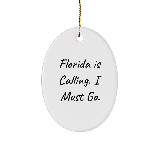 Funny Florida Oval Ornament Gifts from Friends and Family for Men Women Christmas Unique Decorations - Image 1
