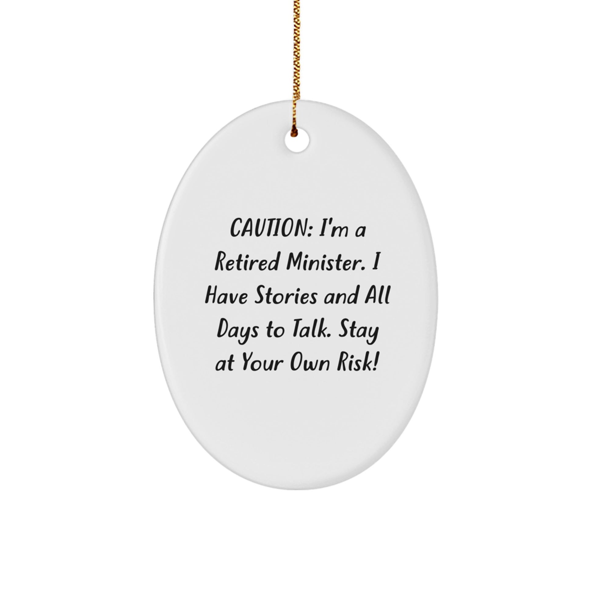 Funny Minister Gifts from Friends - Oval Ornament - Christmas Unique Gifts for Ministers - Image 1