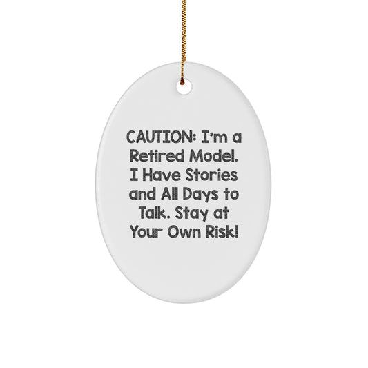 Funny Model Oval Ornament Gifts from Men to Friends, Unique Christmas Decorations for Model Enthusiasts, Oval Ornament Gift Ideas for Family and Coworkers - Image 1
