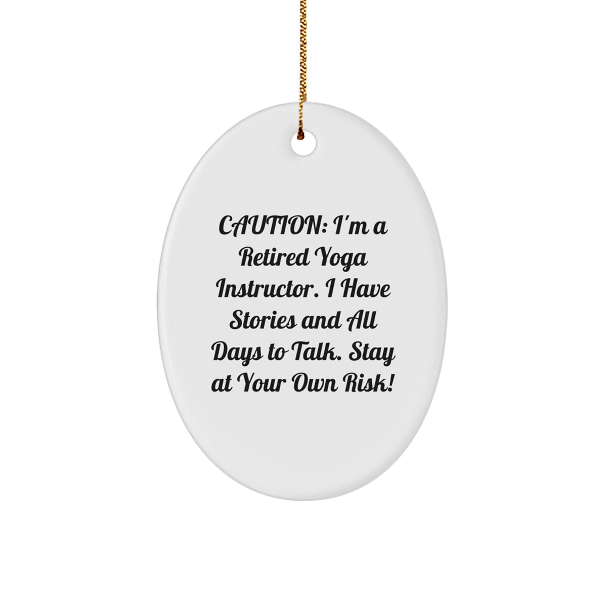 Yoga Instructor Oval Ornament I'm a Yoga Instructor for Friends Gift - Image 1