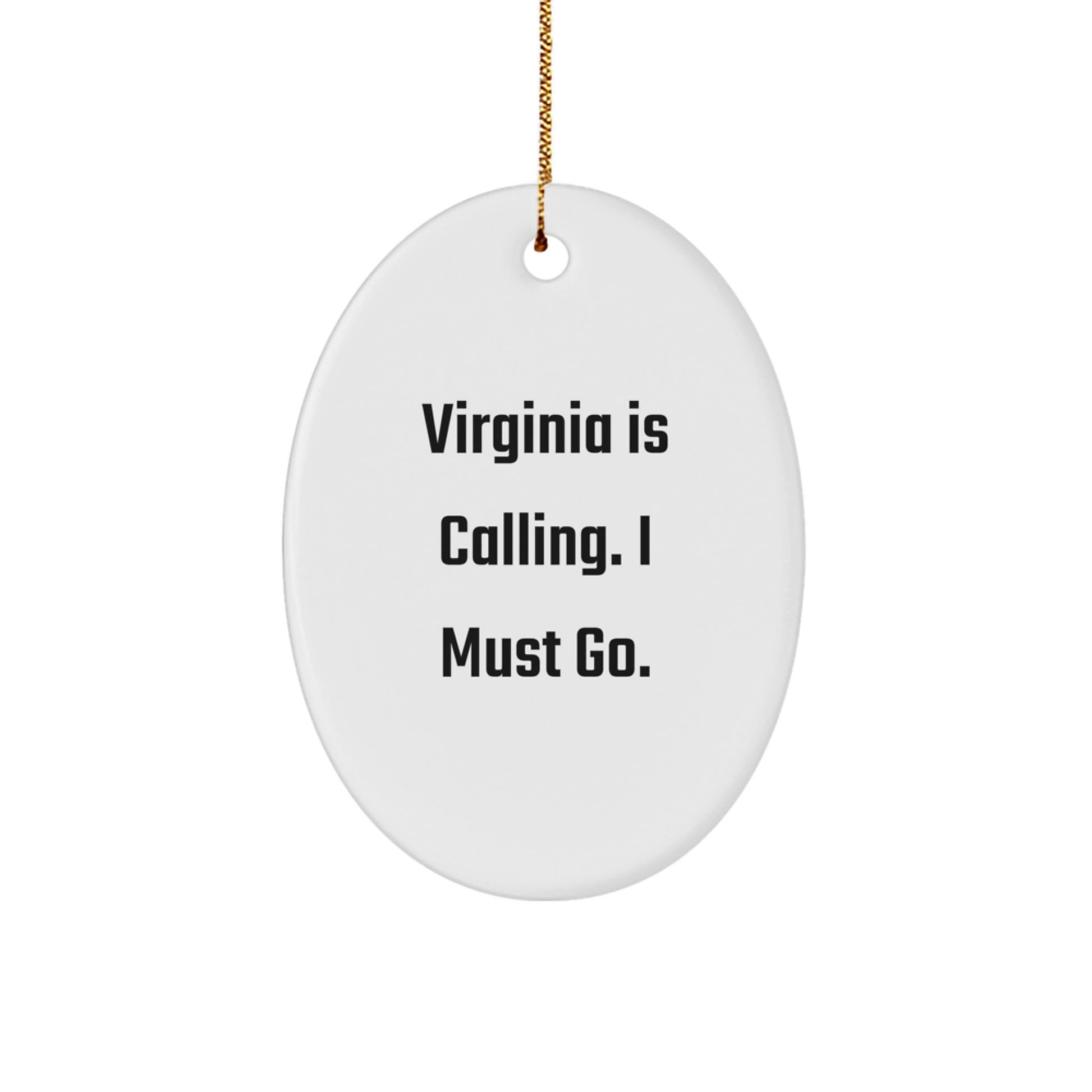 Virginia Oval Ornament Gifts from Friends and Family for Christmas - Image 1