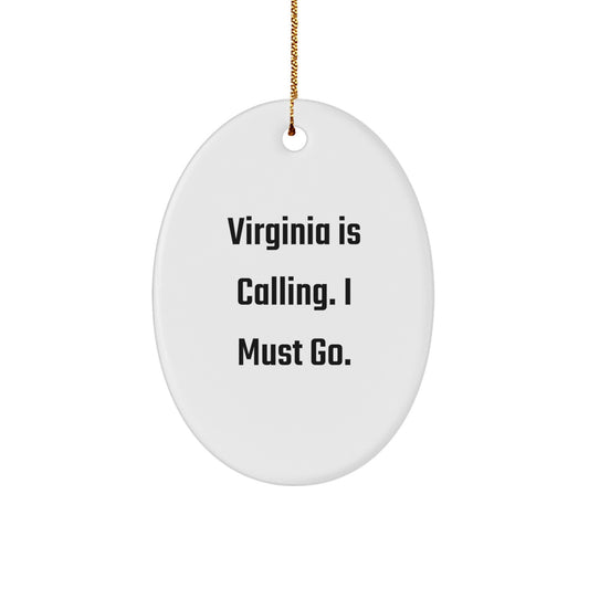Virginia Oval Ornament Gifts from Friends and Family for Christmas - Image 1
