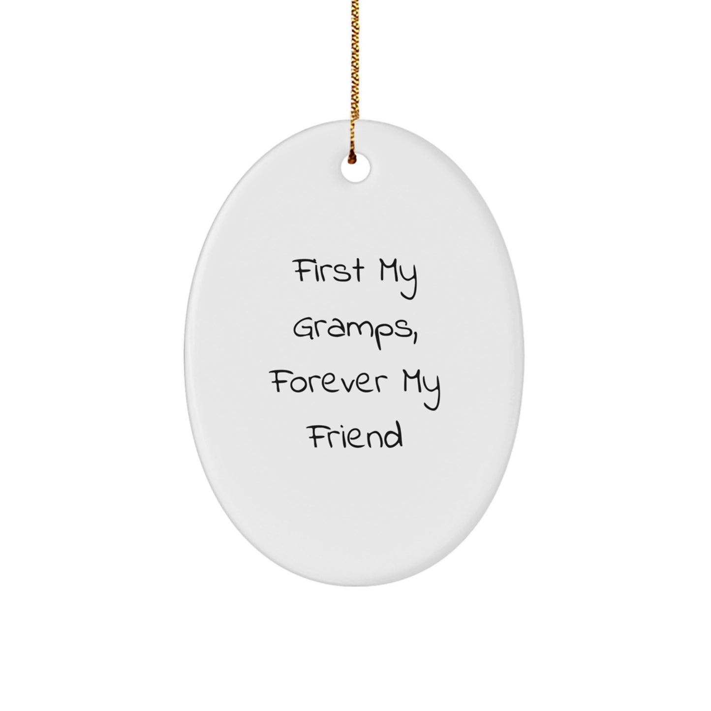 Funny Gramps Oval Ornament Gifts from Family for Christmas Unique Presents - Image 1