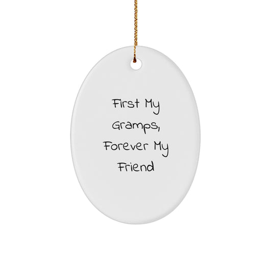 Funny Gramps Oval Ornament Gifts from Family for Christmas Unique Presents - Image 1