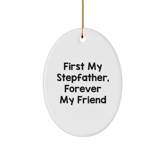 Stepfather Keepsake Christmas Ornament for Him Gift – Forever My Friend - Image 1