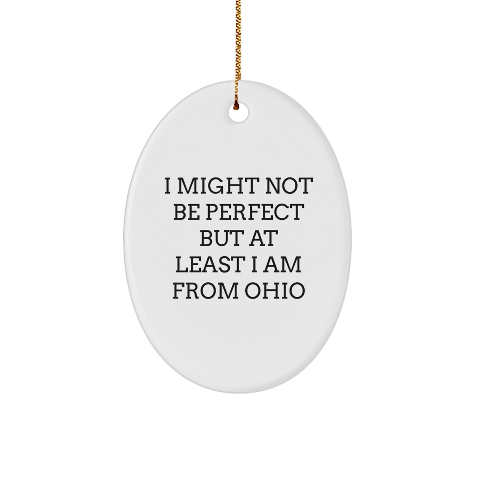 For Him Ohio Keepsake I Might Not Be Perfect Christmas Ornament Gift - Image 1
