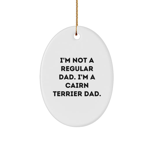 Cairn Terrier Dog Oval Ornament, Funny Christmas Unique Gift for Dad, Gift from Men to Cairn Terrier Dog Lovers, Unique Christmas Unique Gifts - Image 1