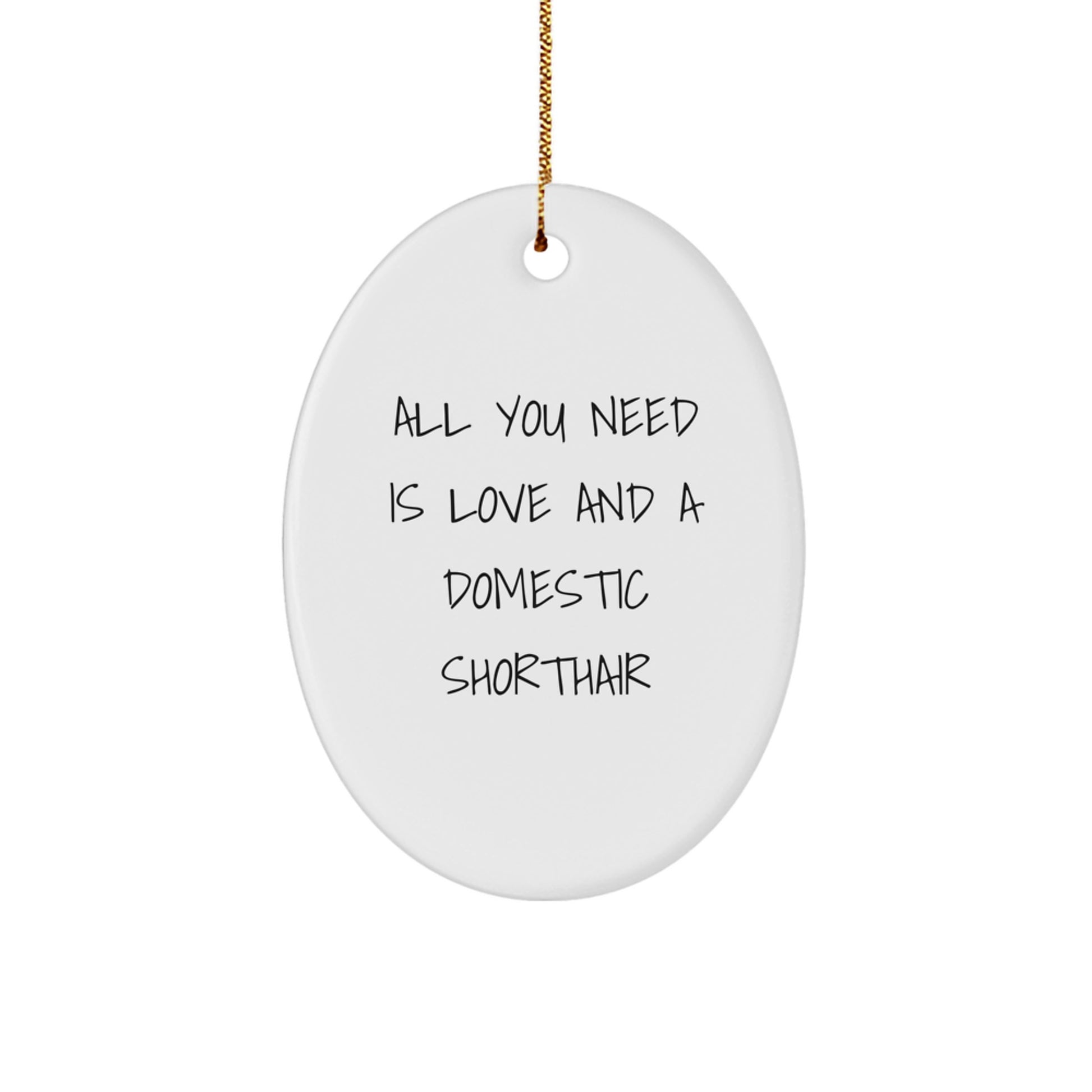 Playful Love Domestic Shorthair Christmas Ornament for Friends Gift - Image 1