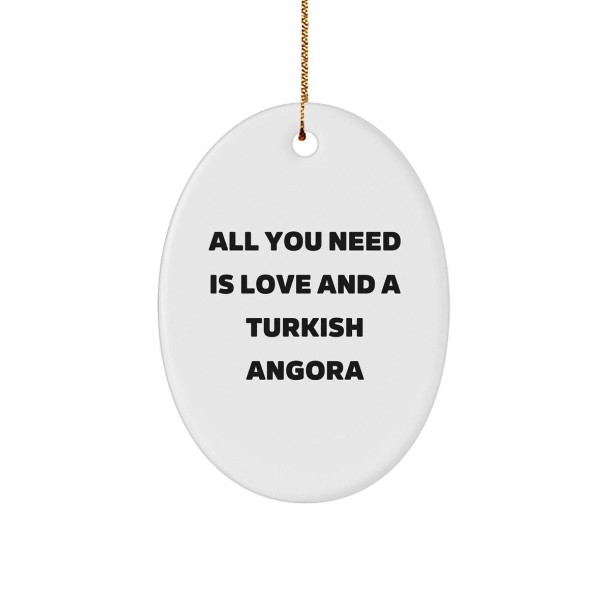 Turkish Angora Keepsake Christmas Ornament for Him Elegant Surprise Gift - Image 1
