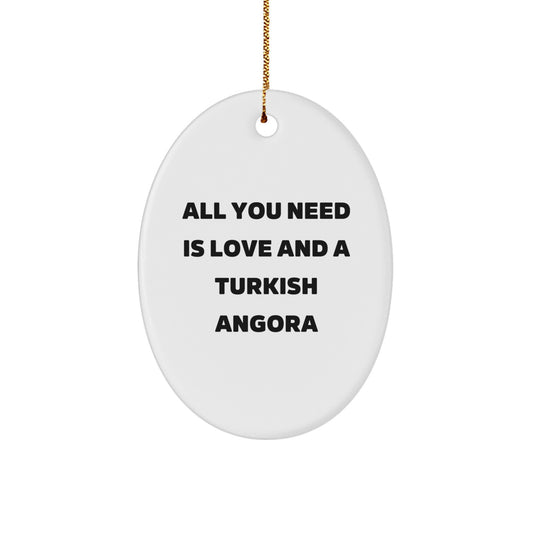 Turkish Angora Keepsake Christmas Ornament for Him Elegant Surprise Gift - Image 1
