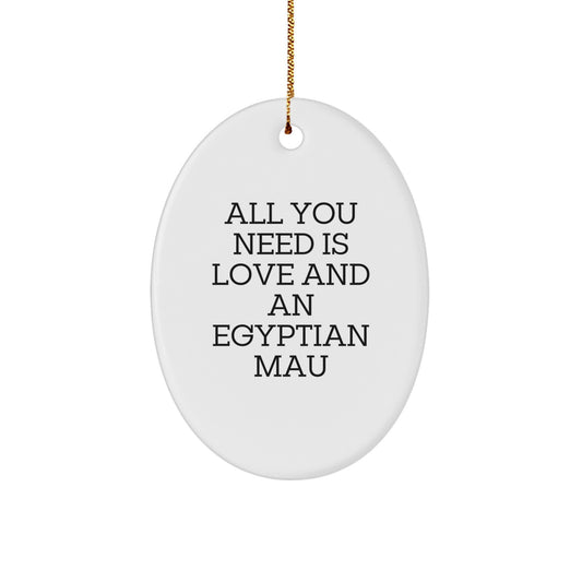 Egyptian Mau Cat Oval Ornament Gifts from Men, Women, Family to Egyptian Mau Cat Lovers on Christmas Unique Gift - Image 1