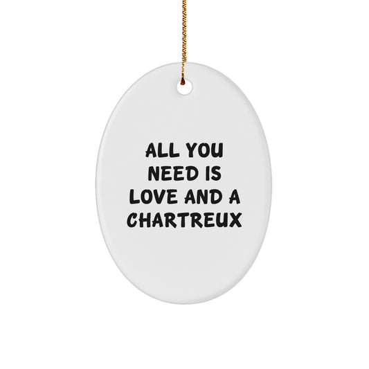 Chartreux Cat Oval Ornament Gifts from Friends and Family for Christmas Unique Inspirational Gifts - Image 1