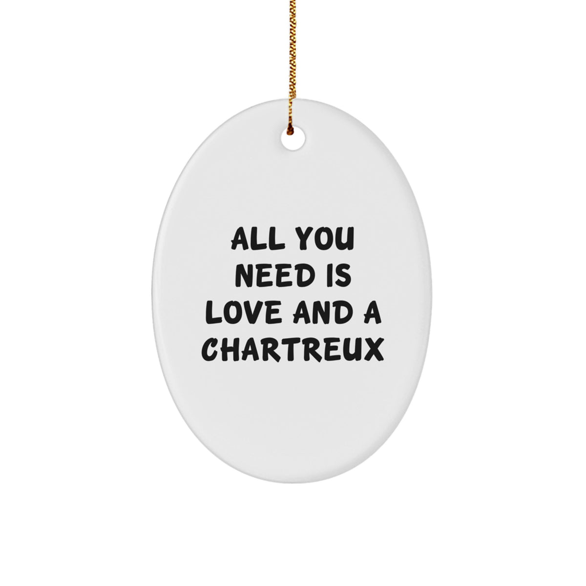 Chartreux Cat Oval Ornament Gifts from Friends and Family for Christmas Unique Inspirational Gifts - Image 1