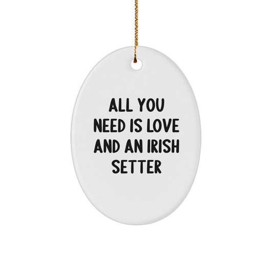 Playful Irish Setter Dog Christmas Ornament for Friends Gift - Image 1