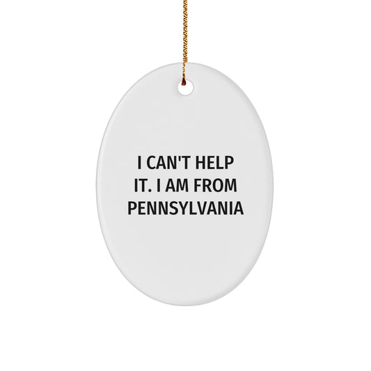 Pennsylvania Oval Ornament Gifts from Friends and Family - I'm from Pennsylvania, You Know - Christmas Unique Gifts - Image 1