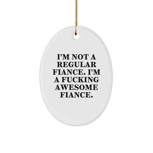 Fiance Keepsake Christmas Ornament for Him Gift Funny - Image 1