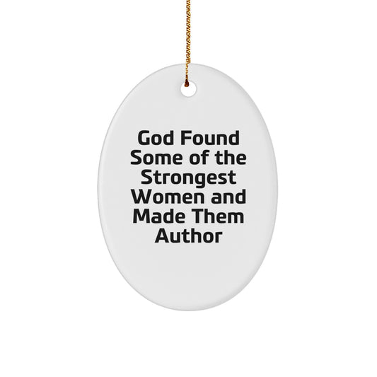 Funny Author Oval Ornament Gifts from Family to Friends for Christmas Unique Gifts for Author - Image 1