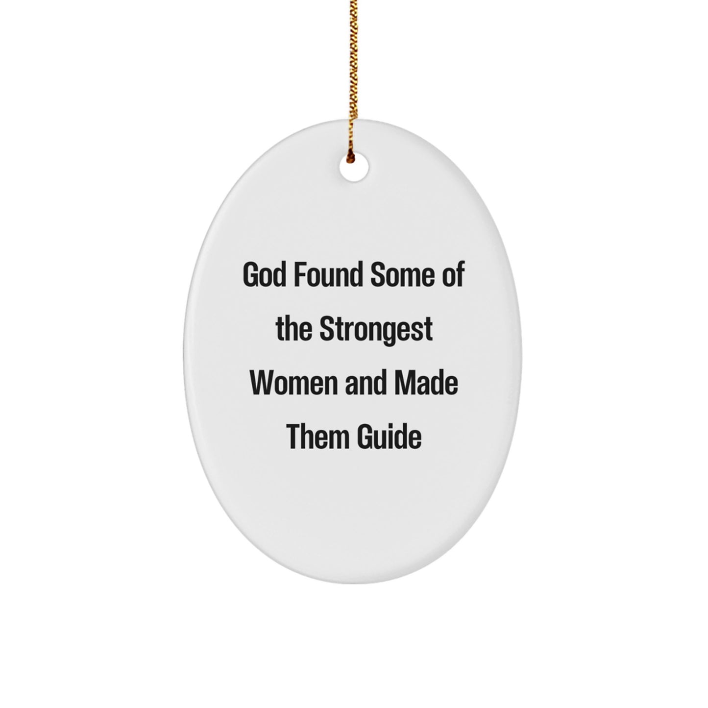 Funny Guide Gifts for Women, Oval Ornament - Inspirational Christmas Unique Gifts from Women to Guide - Image 1