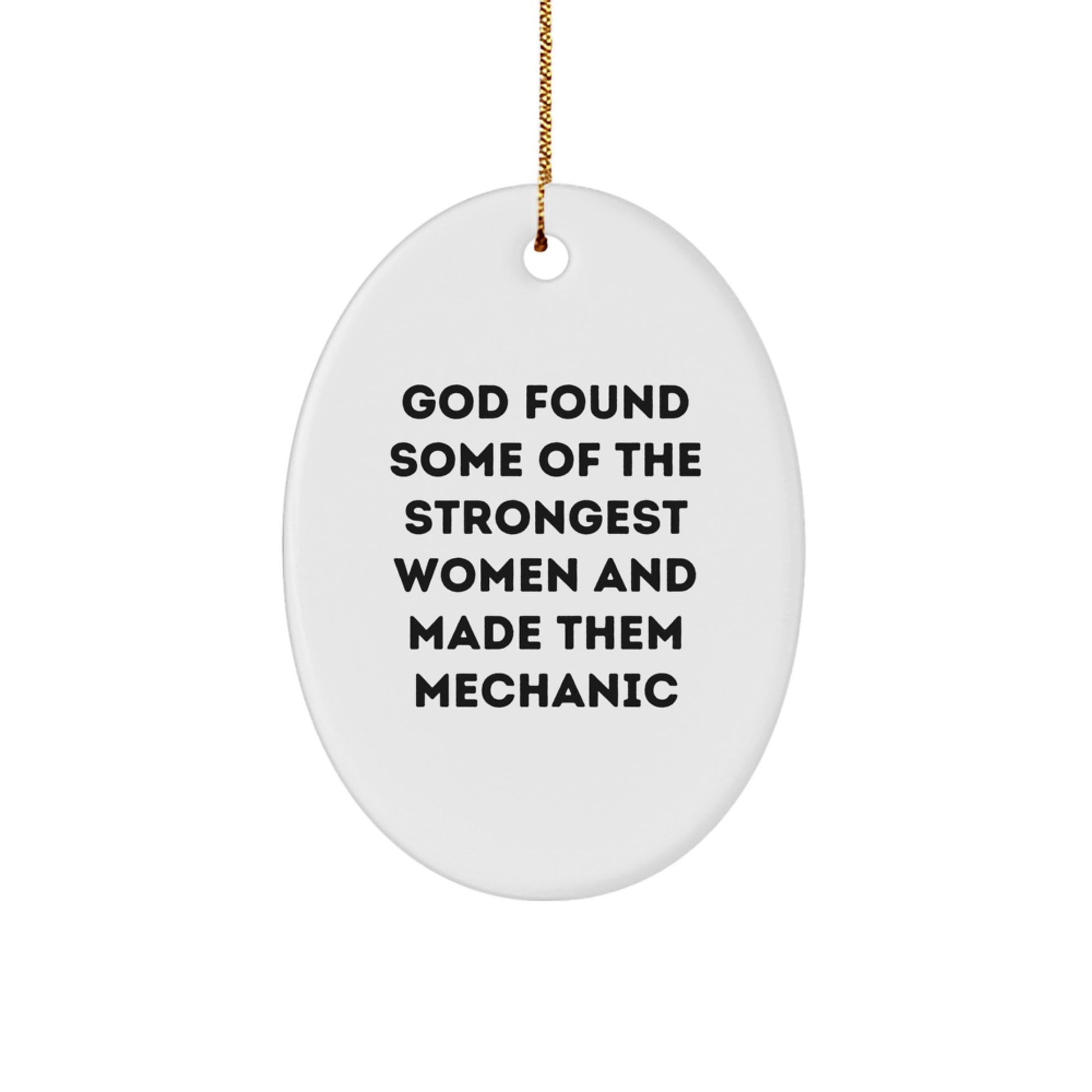 Funny Mechanic Oval Ornament Gifts for Men from Friends or Coworkers Christmas Unique Gifts - Image 1