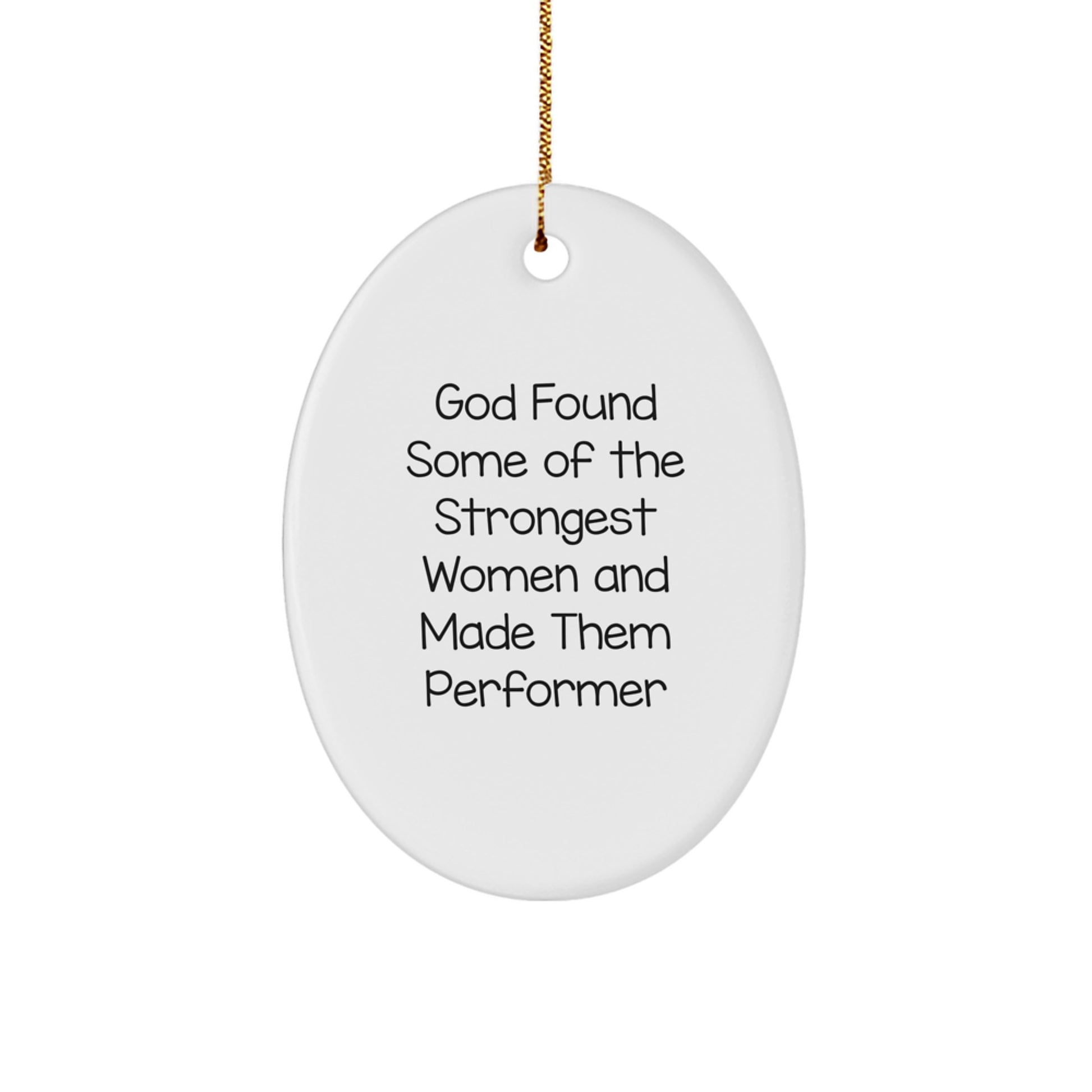 Funny Performer Oval Ornament Gifts from Friends for Performer, Oval Ornament for Christmas Unique Gifts - Image 1