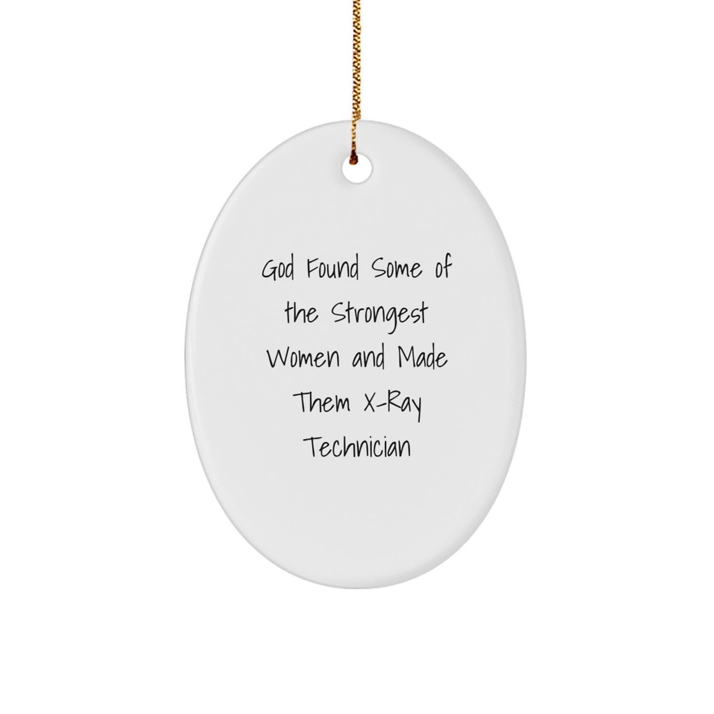 Funny X-Ray Technician Oval Ornament Gifts from Friends and Family for X-Ray Tech Christmas Unique Gifts - Image 1