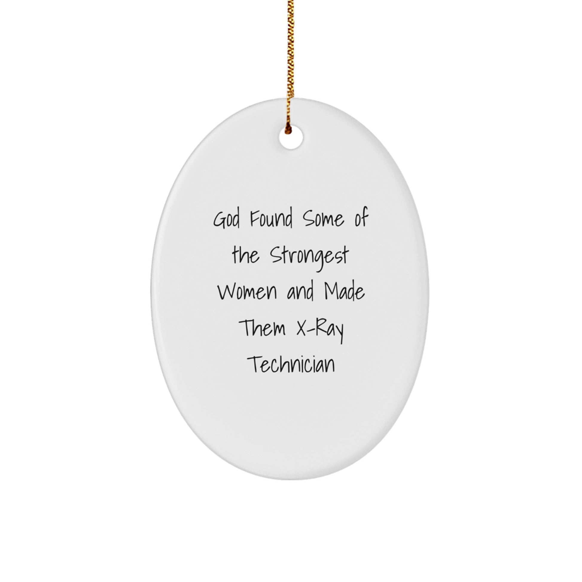 Funny X-Ray Technician Oval Ornament Gifts from Friends and Family for X-Ray Tech Christmas Unique Gifts - Image 1