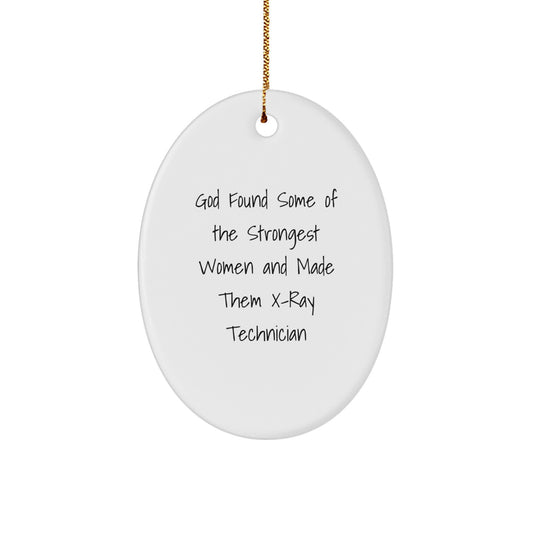 Funny X-Ray Technician Oval Ornament Gifts from Friends and Family for X-Ray Tech Christmas Unique Gifts - Image 1