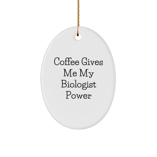 Funny Scientist Gifts for Biologists - Oval Ornament - Christmas Unique Presents from Friends to Family - Image 1