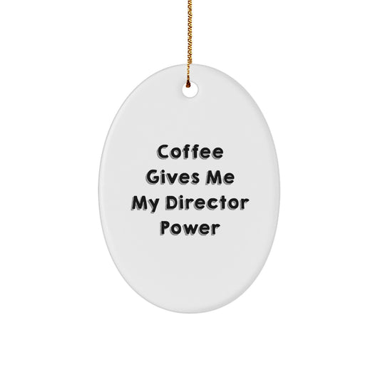 Funny Director Oval Ornament, Christmas Unique Gifts for Men, Women, Friends from Family, Gifts for Director, Oval - Image 1