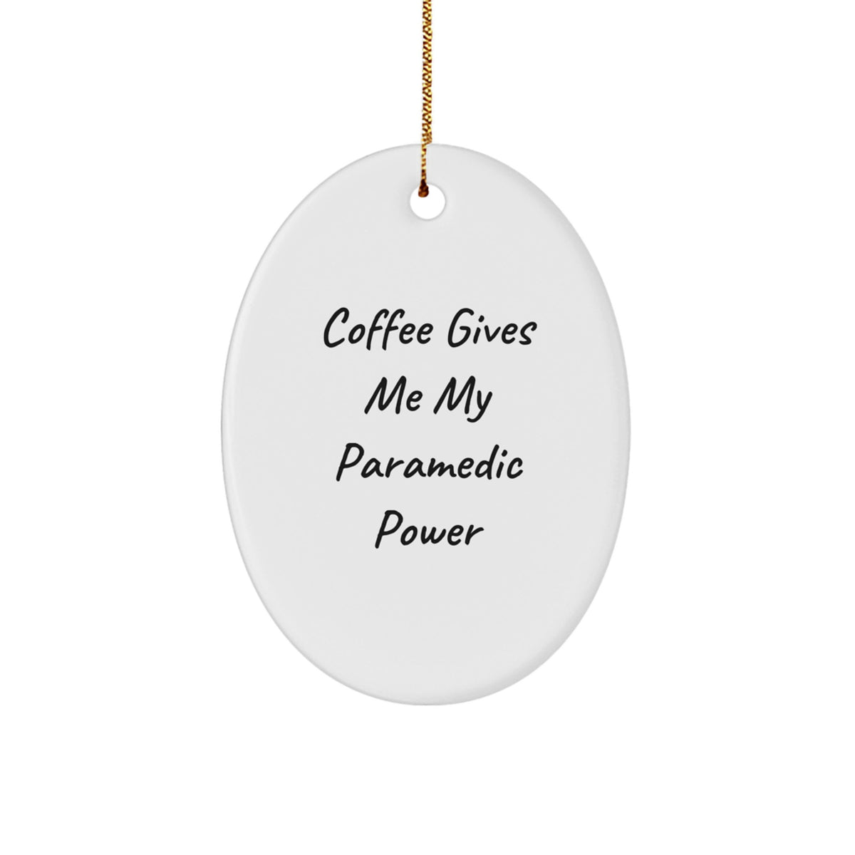 Rescue Worker Power Funny Oval Ornament Gifts from Men to Rescue Workers, Oval Ornament for Rescue Worker, Christmas Unique Gifts - Image 1