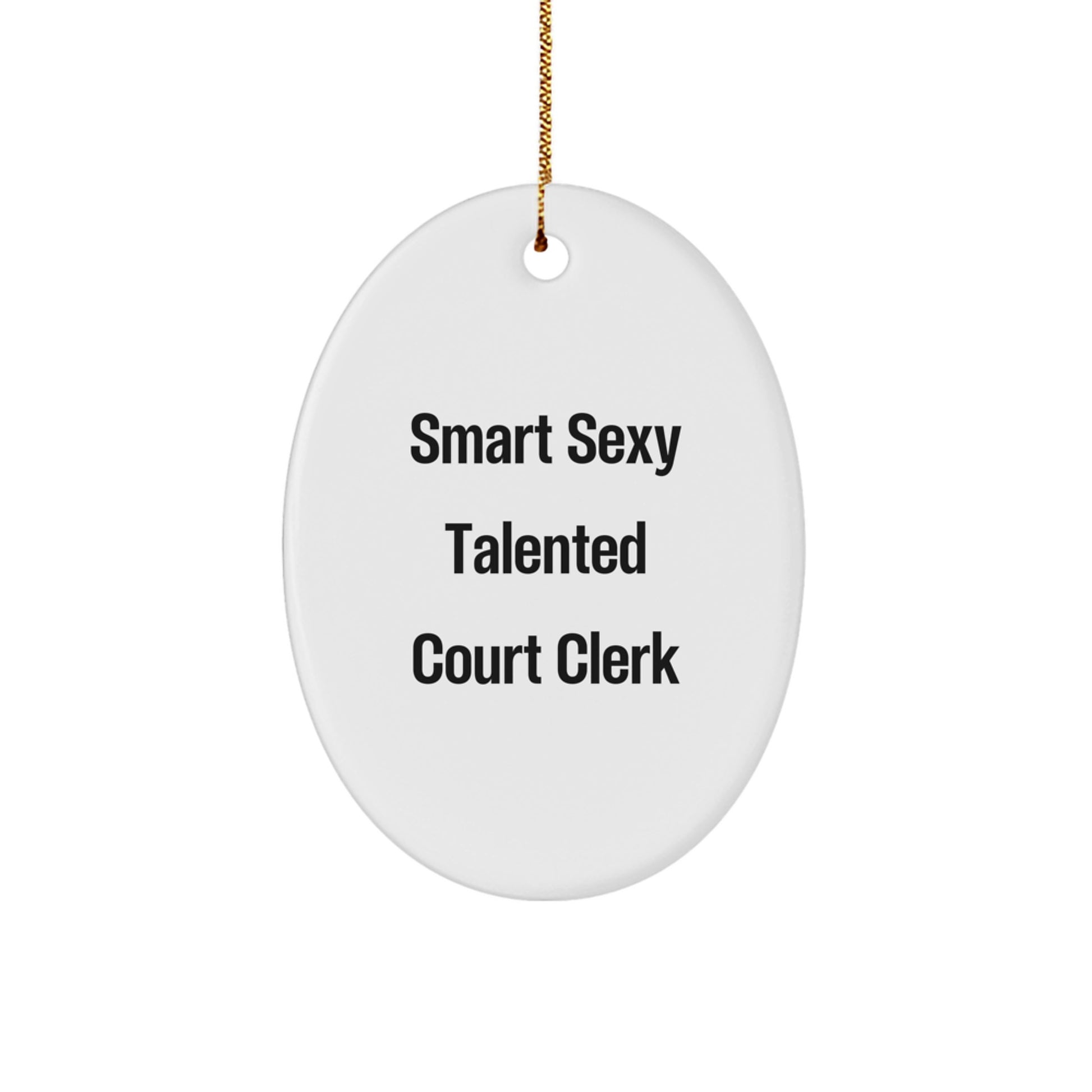 Smart Court Clerk Oval Ornament Gifts from Friends for Court Clerks at Christmas Unique Gifts - Image 1