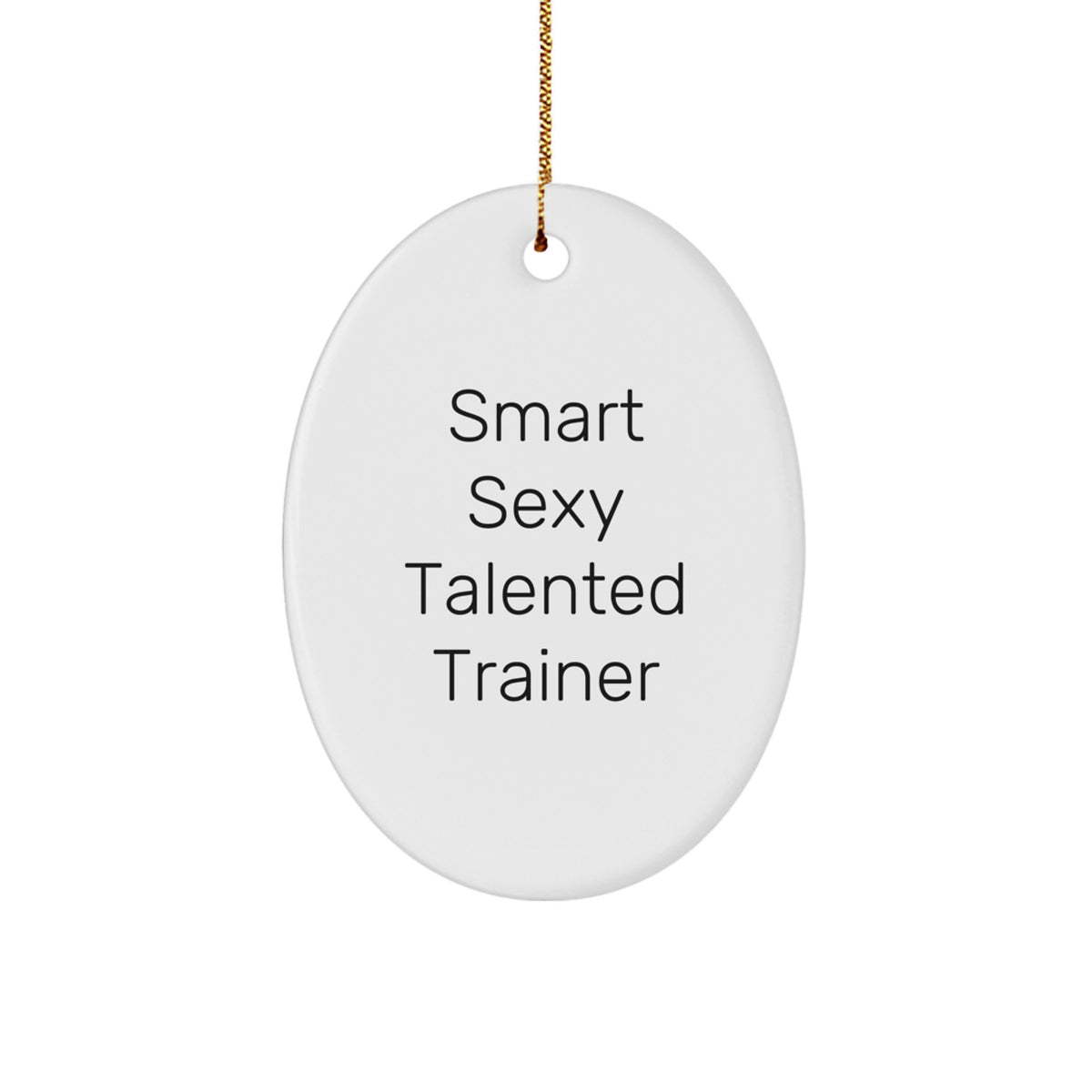 Smart Sexy Talented Trainer Oval Ornament Gifts from Friends to Trainer, Unique Christmas Unique Gifts for Trainer, Oval Trainer Decor - Image 1