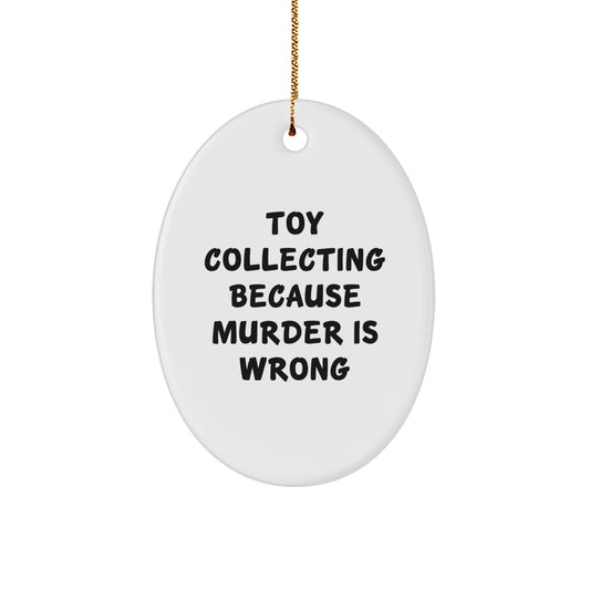 Funny Toy Collecting Oval Ornament Gifts from Family to Friends at Christmas - Image 1