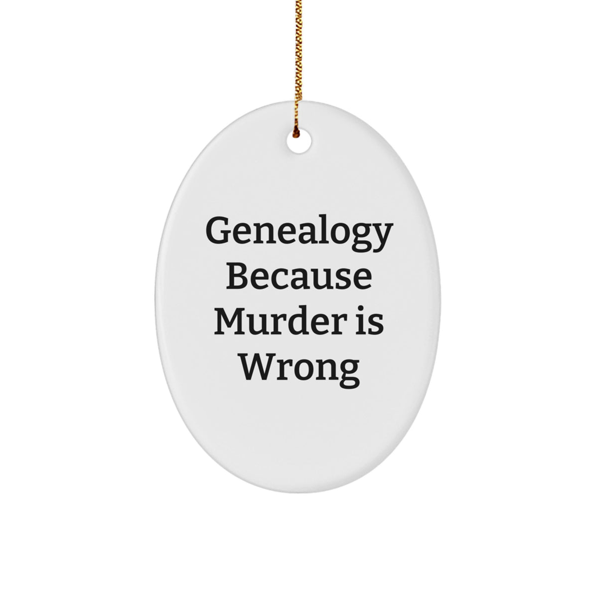 Christmas Unique Gift Genealogy Oval Ornament for Her – Bright Present - Image 1