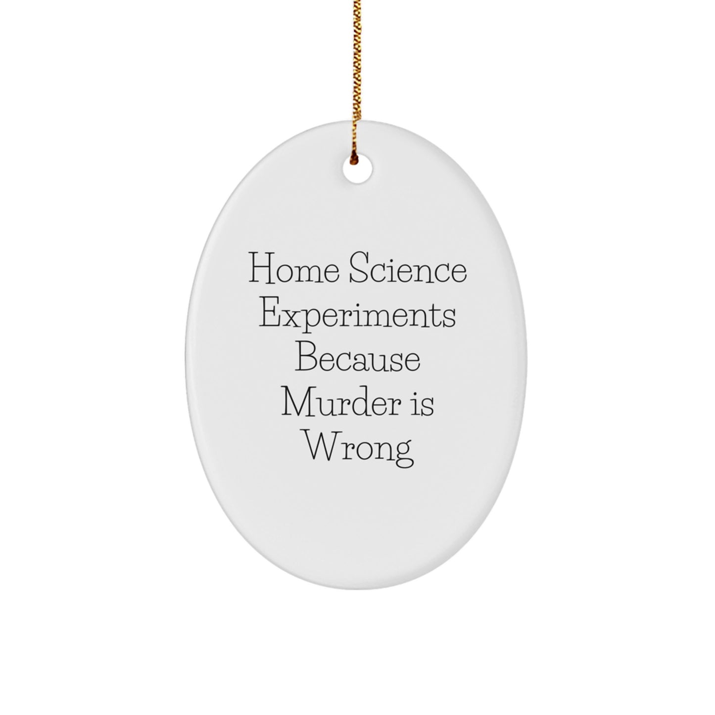 Home Science Experiments Christmas Ornament Gift for Him Murder Is Wrong - Image 1