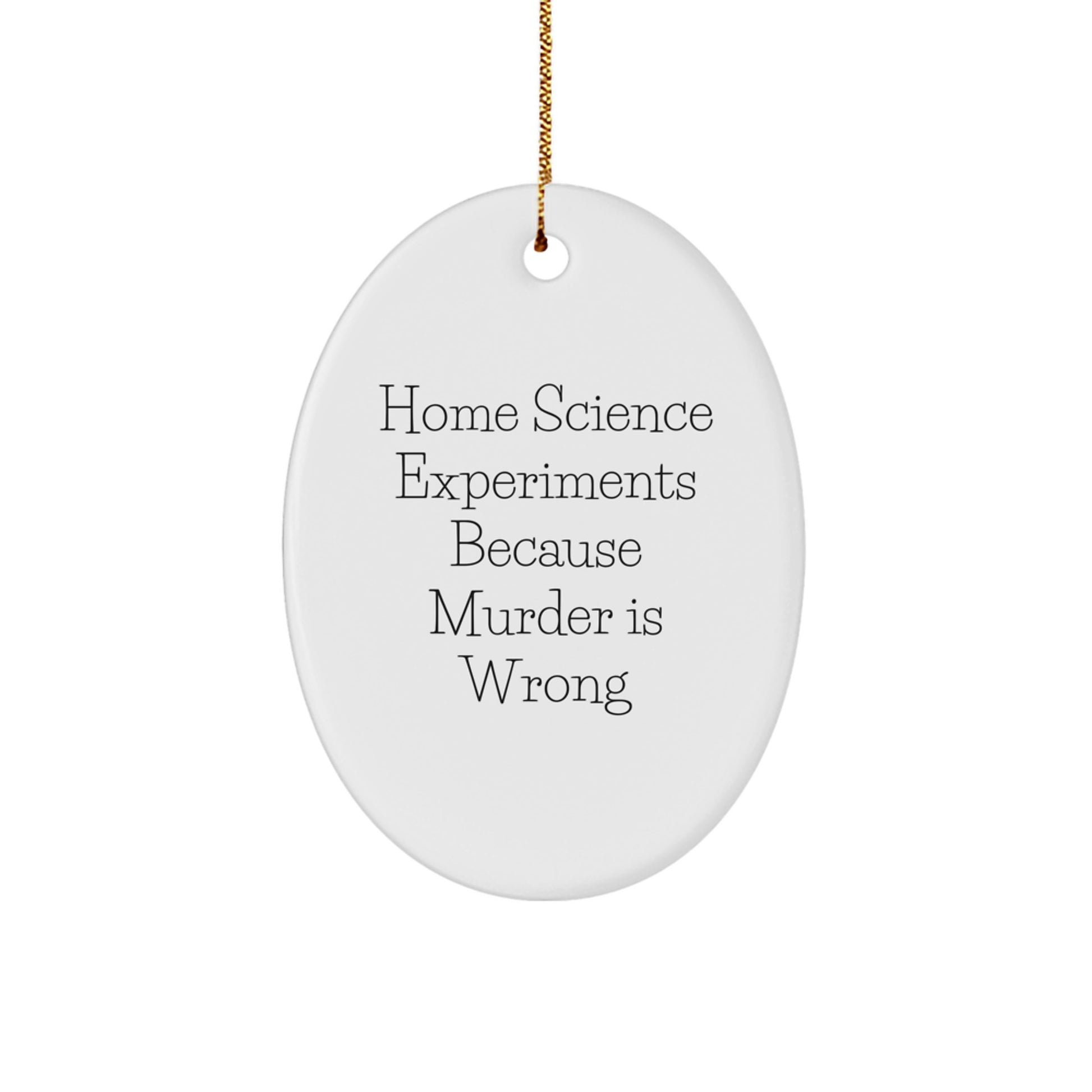 Home Science Experiments Christmas Ornament Gift for Him Murder Is Wrong - Image 1