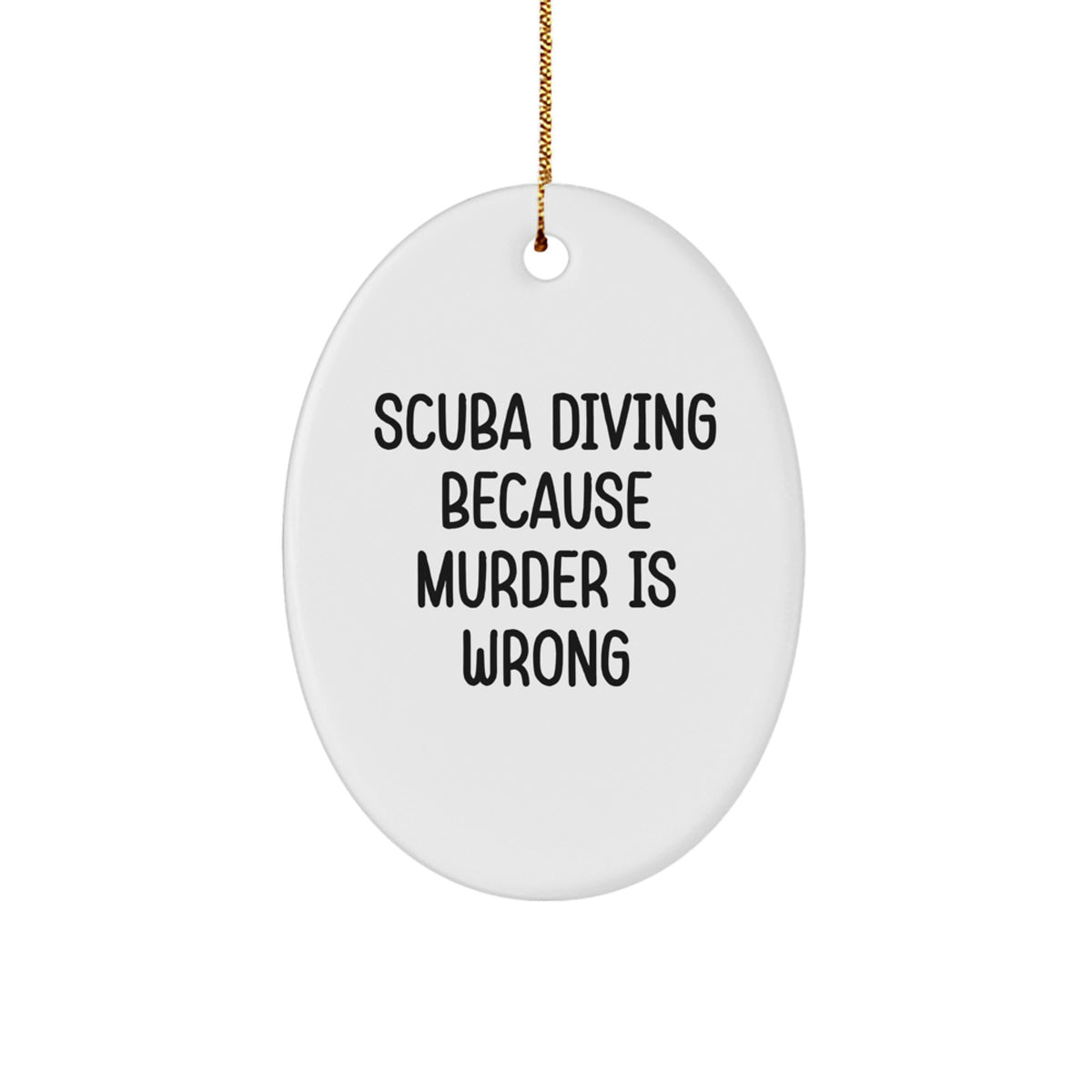Unique Scuba Diving Oval Ornament Gifts from Men to Family Friends on Christmas Unique Gifts - Image 1