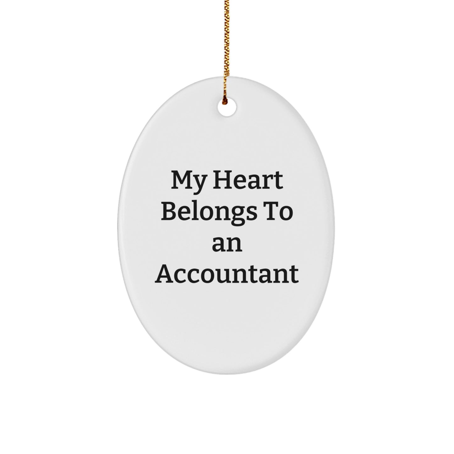 Funny Oval Ornament Gifts for Accountant Friends, Christmas Unique Gifts from Men, Women, Coworkers, Family - Image 1