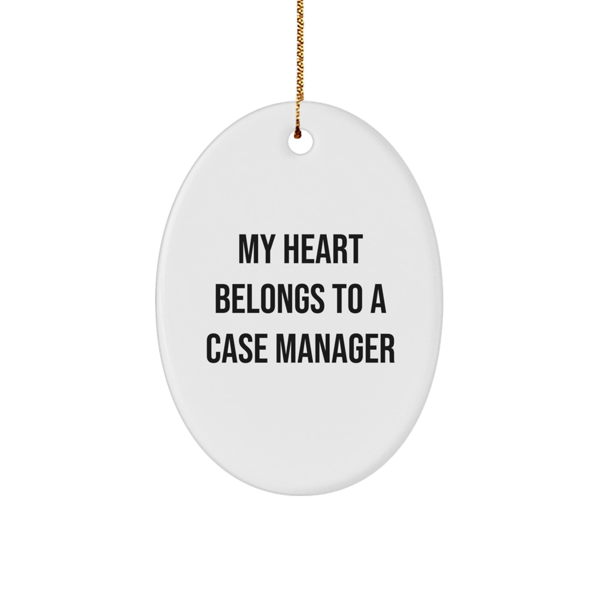 Christmas Unique Gift for Teens My Heart Belongs To a Case Manager Ornament - Image 1